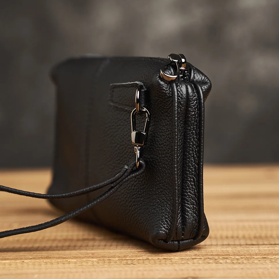 ZRCX männer Echte Leder Handtasche Top Schicht Rindsleder Handtasche männer Casual Weichem Leder Lange Brieftasche Einfache Mobile telefon Tasche – Detail 30