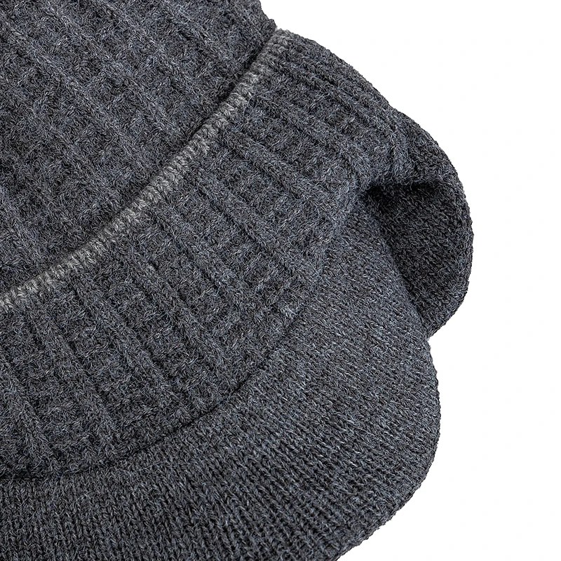 New Style Plush Fur Lined Winter Hat With Earflap Simple Color Beanie Hats For Men Keep Warm Cap Winter Hat Father Warm Gift