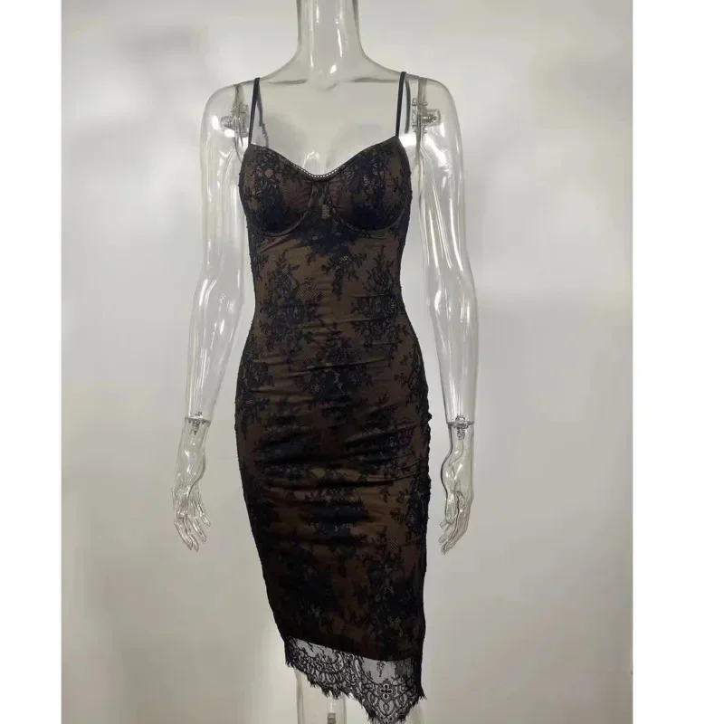 Holiday dress 2024 Spring Summer Printed Standing Collar Vestido Midi Vintage Para High End Holiday Dress Lace Women