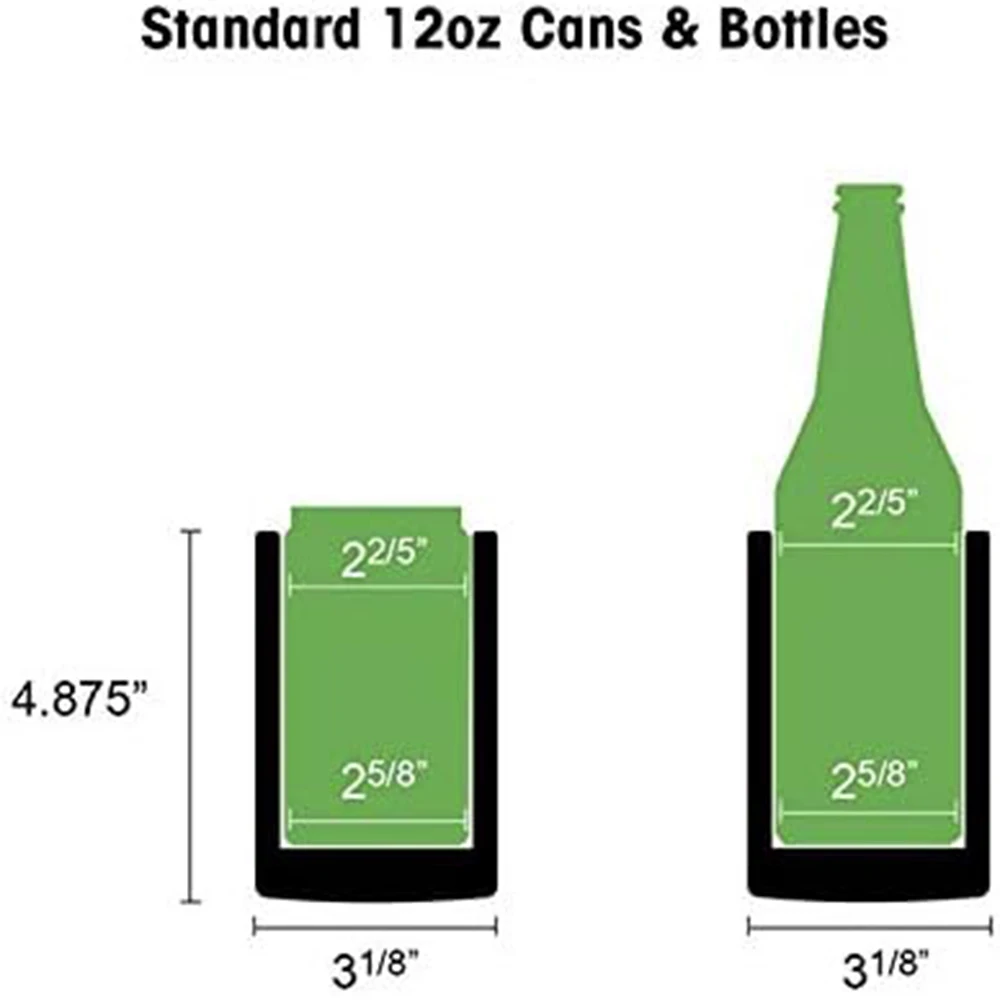 12oz Stainless Steel Insulated Beer Bottle & Can Cooler Double Wall Design Keeps Drinks Cold Longer