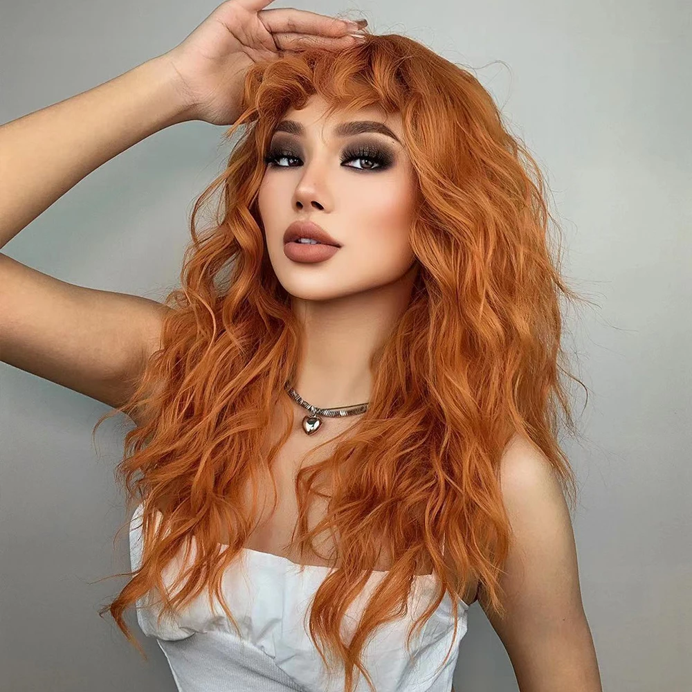 Synthetic Wigs for Women Delivery from US BE RU FR PL warehouse 3-5 Days Fast Shipping Orange Cosplay Wigs Heat Resistant