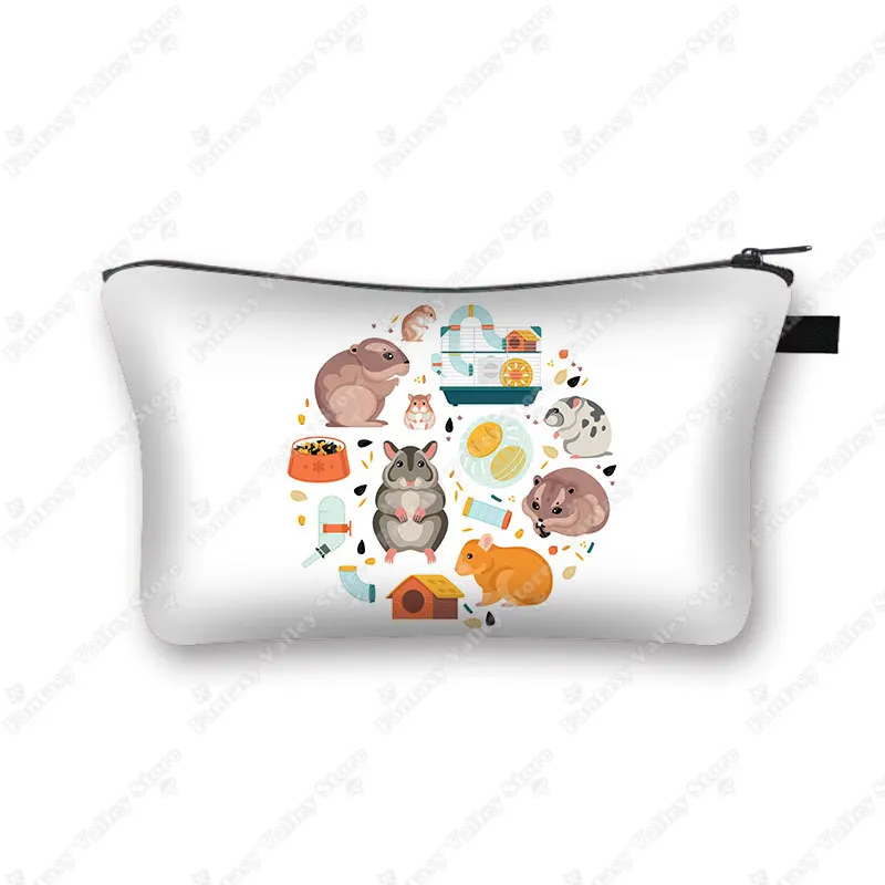 Charming Pet Print Cosmetic Case - Makeup Bag and Beauty Organizer Zipper Pouch