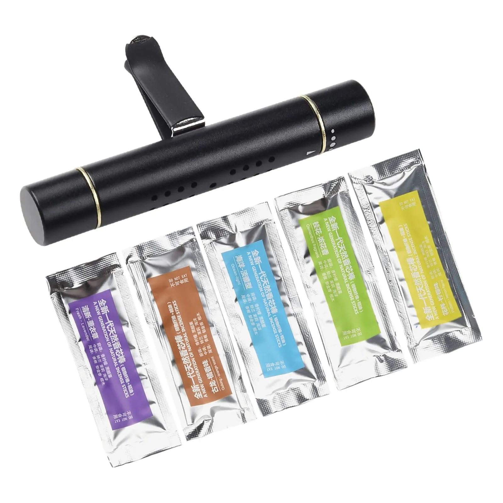 

1 Set Air Conditioner Vent Aluminum Alloy Outlet Fragrance Clip Black Car Freshener Perfume Diffuser High Quality New