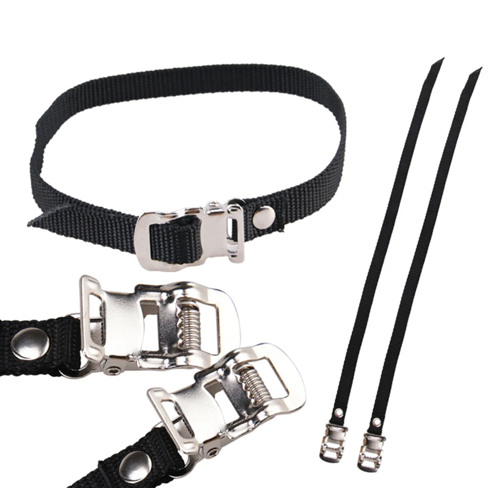 Adjustable Straps Exercise Bike Pedal Straps Foot Pedal Adjustable Metal Buckle Easy To Install Replace Old Shoelaces
