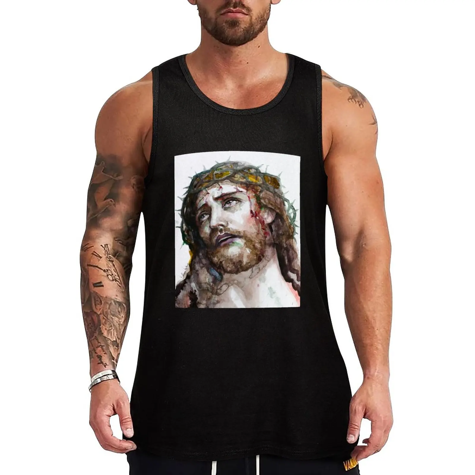

New Jesus 4 Tank Top T-shirt Men's gym training weight vest Men's sleeveless t-shirt