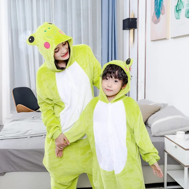 

New adult children frog play costume Halloween animal show costume party drama show frog parent-child suit