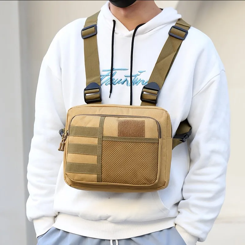Hunting Bags Tactical Backpack Outdoor chest bag running sports vest bag camouflage functional trend backpack leisure vest bag
