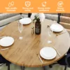 Round Tablecloth Wood Texture Tablecloths Elastic Fitted Home Round Table Cover Waterproof Oil-Proof Reusable Tablecloths 2