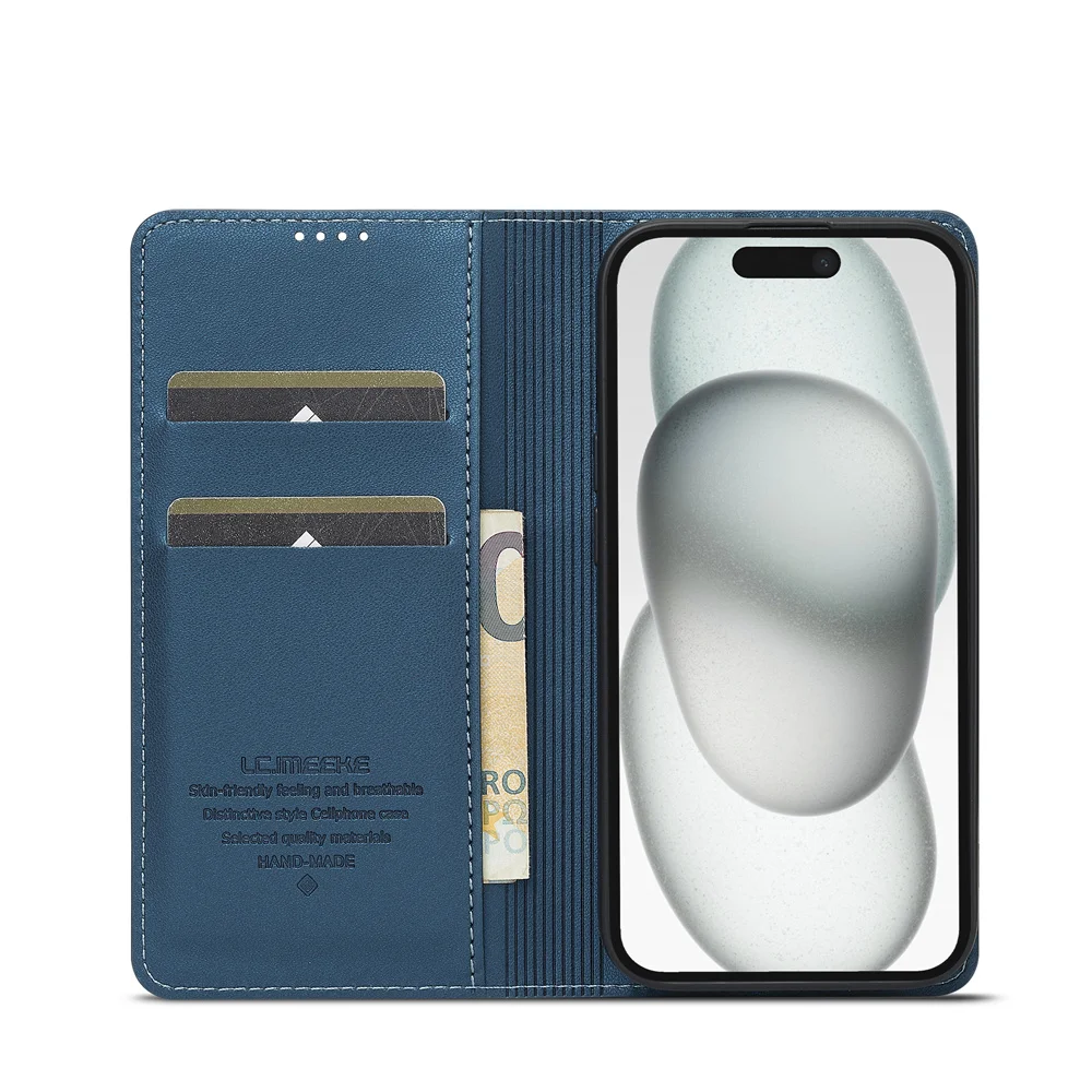 Leather Wallet Flip Phone Case with Enhanced Protection and Elegant Design