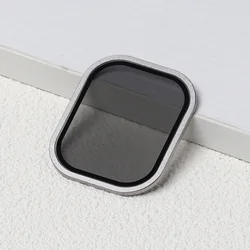 Premium Tempered Glass Screen Protector with Metal Frame - Anti-Scratch Shield for Apple Watch Ultra 49mm (AntiGlare-Titanium)