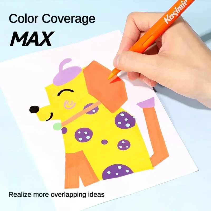 KASIMIR 84/24 Direct-liquid Acrylic Marker Soft Brush Paint Pen Pull out appearance Graffiti Manga School Stationery Supplies 4