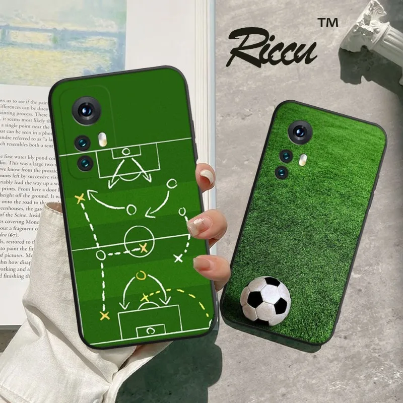 Football Field Soccer Tactics Time Phone Case Per Xiaomi Redmi Note 11 10 9C Pro 10X K20 Cover Posteriore Morbida Note 9A K40 K30S Cover