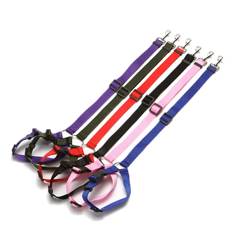 Title 9, Solid Color Two-in-one Pet Car Seat Belt Nylon ...