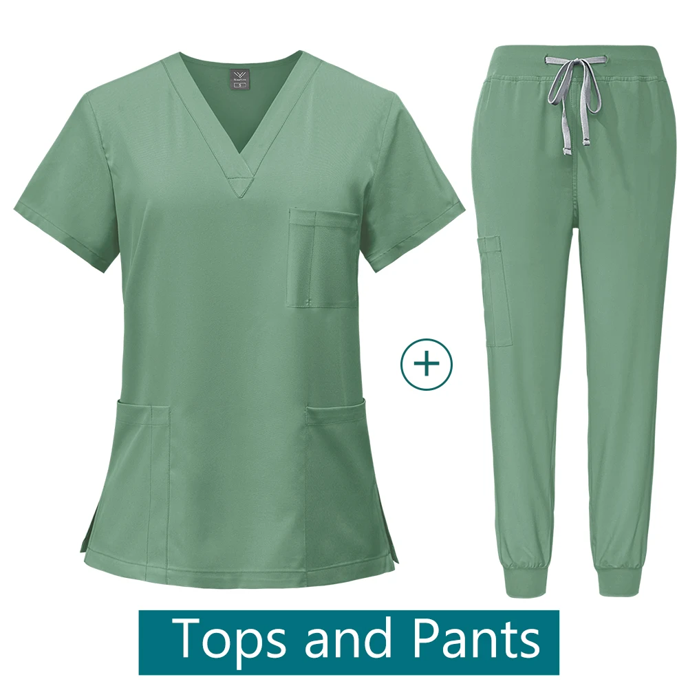 Conjunto de blusa médica para médicos de pedicura, uniforme de enfermería, uniforme de Spa, salón de belleza, uniformes de trabajo para manicuristas