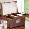 Luxury Wood Medicine Box Organizer Double Layer Portable First Aid Kit Pillboxes Large Capacity Storage Box Household Pill Case 3