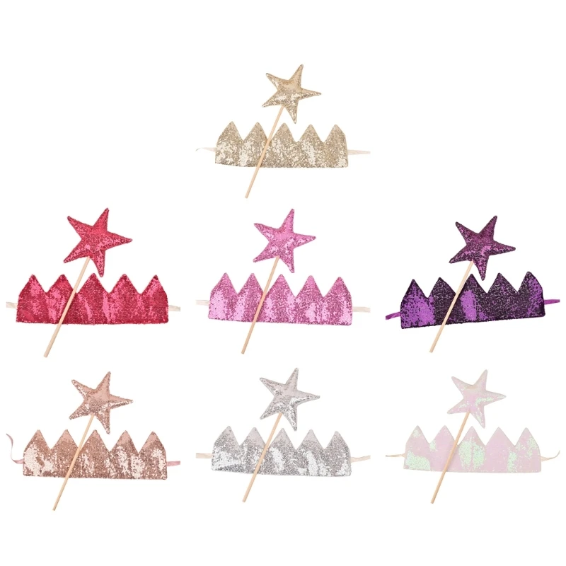 

Sparkling Hairband Wand Set for Baby Showers Birthday Parties Stage 0