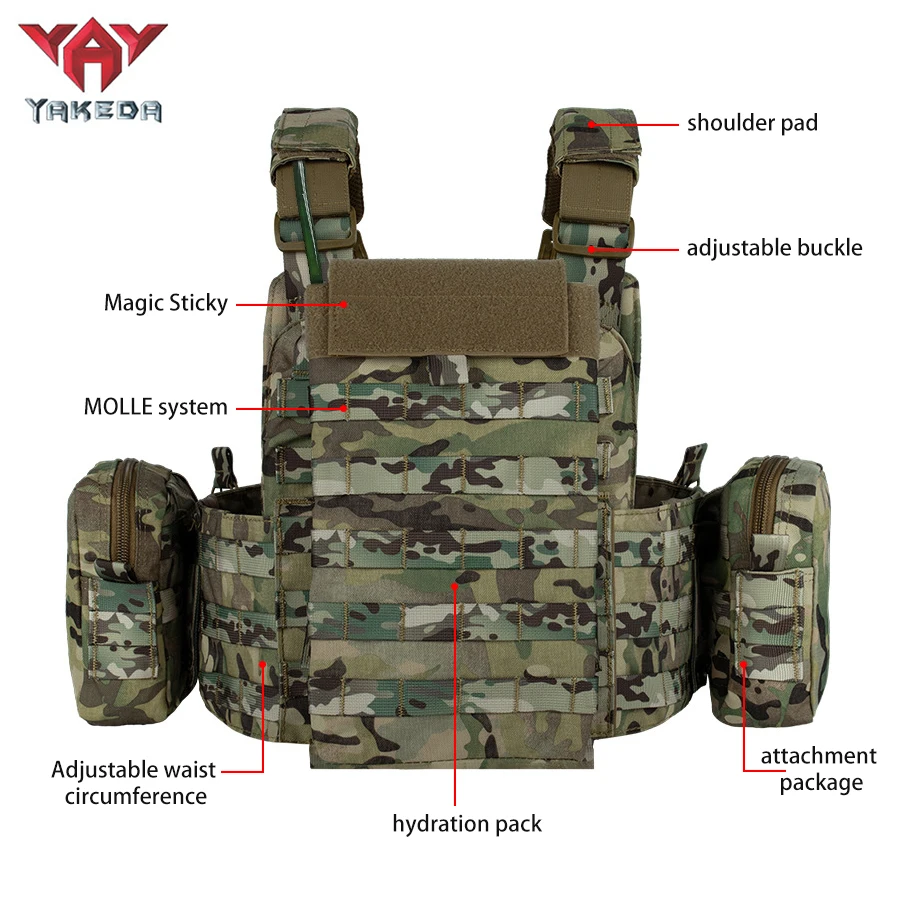 YAKEDA Outdoor-Jagdweste mit 1,5L Wasserbeutel, modulares, frei kombinierbares Zubehörset – Detail 3