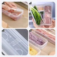 Boîtes de conservation des aliments frais pour réfrigérateur, boîtes de conservation des aliments frais pour légumes et fruits, boîte de rangement transparente scellée 4