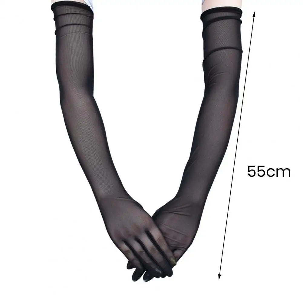 1 Pair Long Finger Elbow Sun Gloves Opera Evening Party Prom Costume Fashion Gloves Black Red White