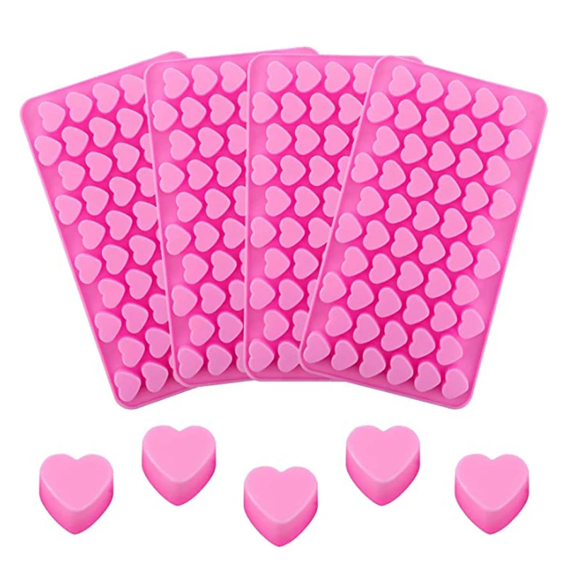 Mini Heart Gummy Mold Chocoalte Candy Ice Cube Wax Melt Silicone Mould  Coeur Moule Molde Corazon Silicona Moldes De Kitchen Cake - AliExpress