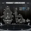 Gaming Chair Retro PU Leather Video Game Chair with Large Lumbar Support, Linkage Armrests, Ergonomic Computer Chair for Gaming 2