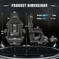 Gaming Chair Retro PU Leather Video Game Chair with Large Lumbar Support, Linkage Armrests, Ergonomic Computer Chair for Gaming 2
