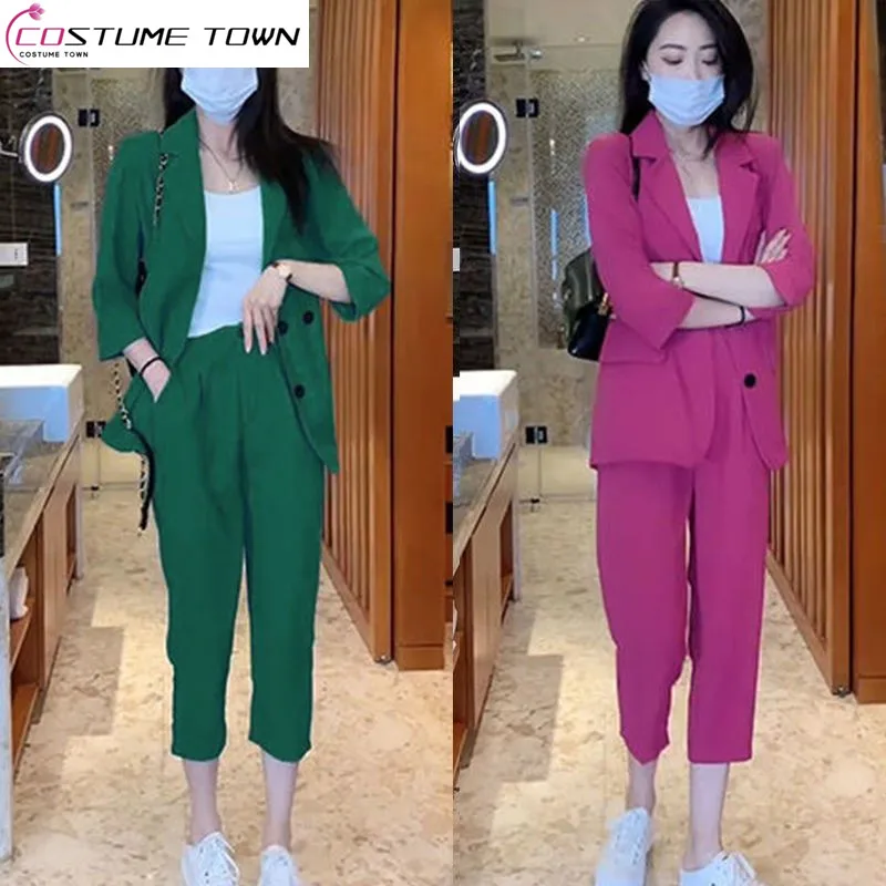 

Blazer Women 2023 Summer New Korean Style Temperament Fashion Women Professional Network Red Casual Suit Fashion