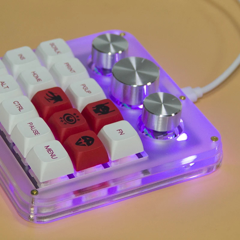 Botão de Teclado Macro 15key Mais Botão Teclado Mecânico Quente Swap Designer com Uma Mão Kepad da Vinci Photoshop Via Qmk sem Tampas - Imagem 3