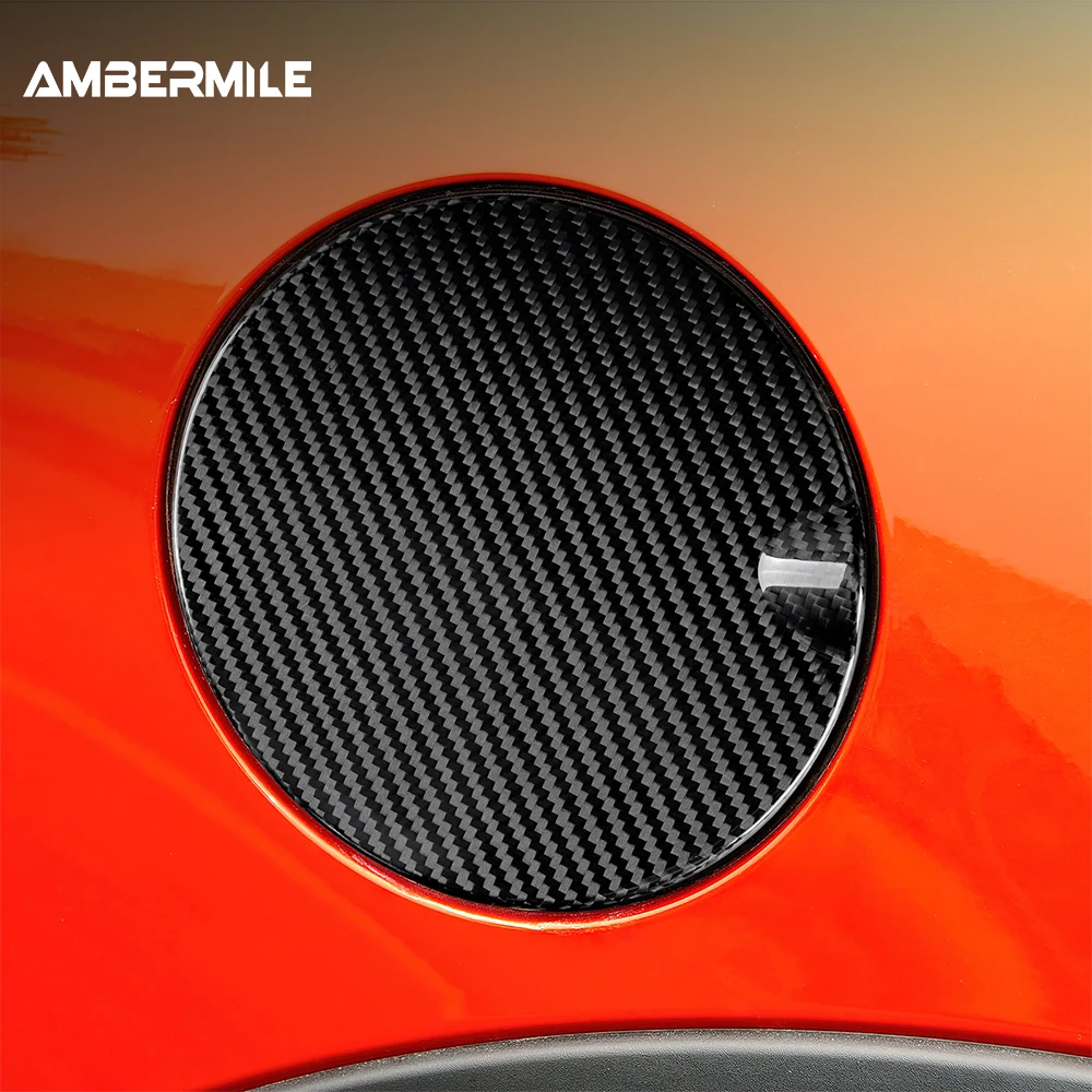 

1pcs For Mini Cooper R55 R56 Real Hard Carbon Fiber Sticker Car Fuel Tank Cap Gas Tank Cover Exterior Decorative Accessories