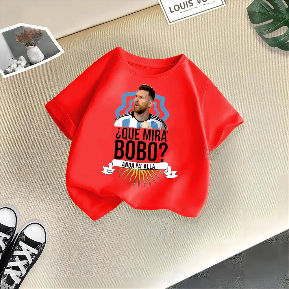 thumbnail image 1 of Nueva camiseta de manga corta de verano de la marca Messi para niños, camisetas casuales Sunshine para niños y niñas, camiseta básica de fútbol, ropa linda para niños, 1 of 5