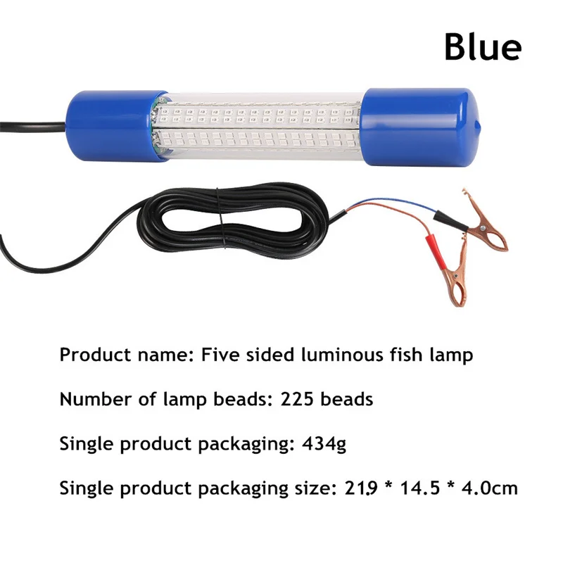 High Power 30W 50W Six Side Lighting Fish Attracting Light Fish Collecting Lights 12V24V Underwater Lamp Sea Squid Trapping