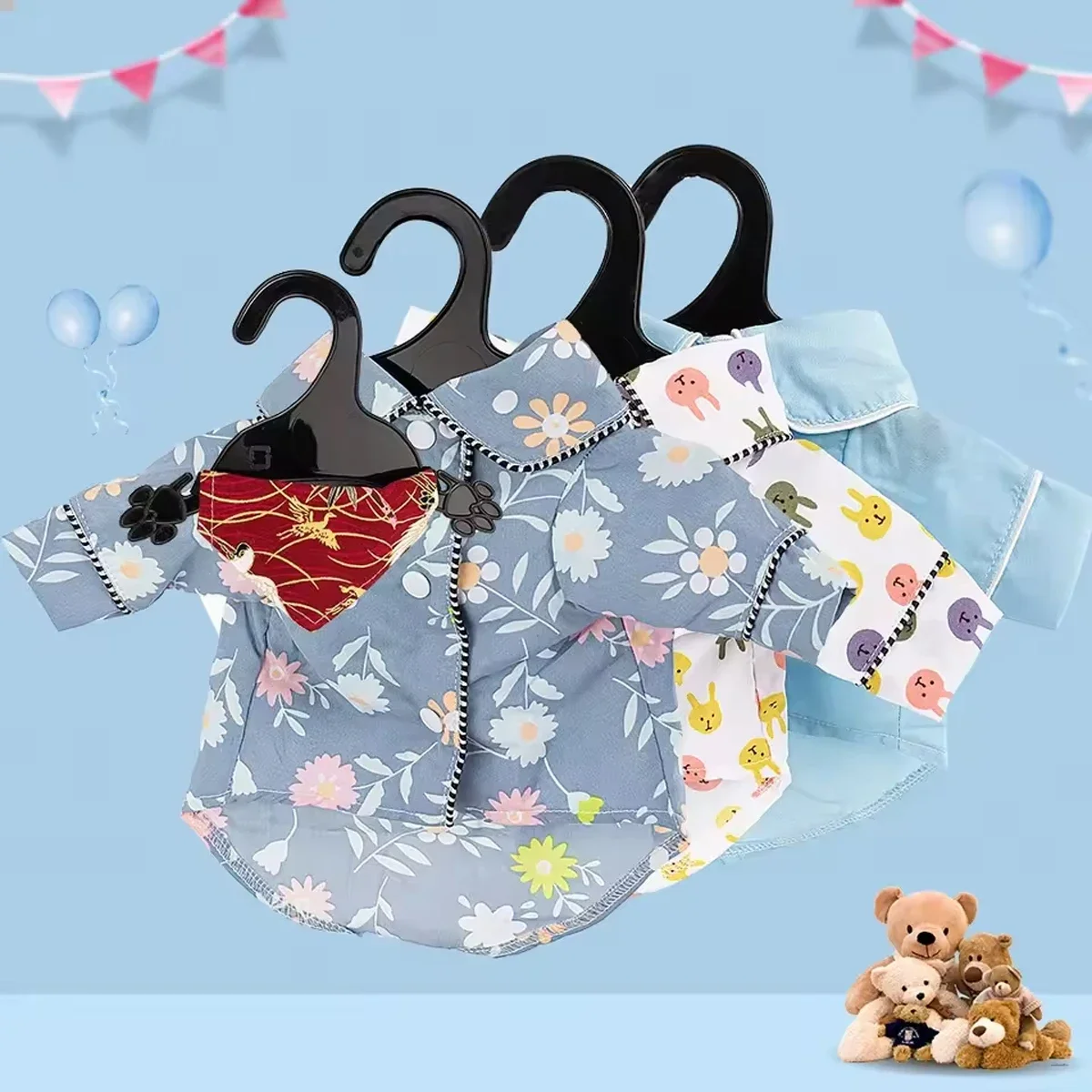 5pcs Pets Clothes Hanger Rack