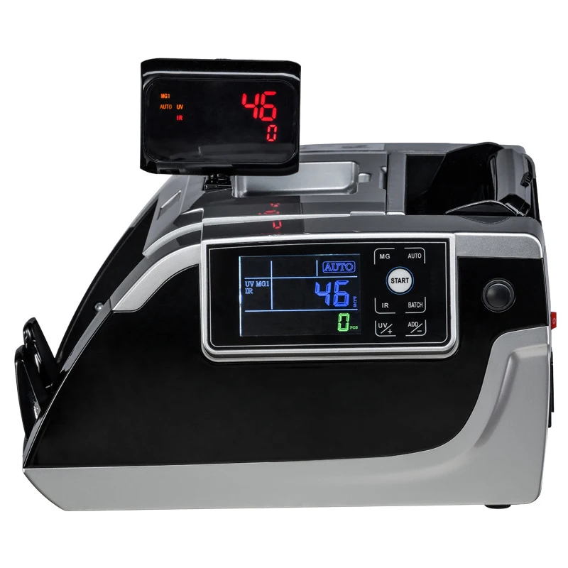 1009UV/3MG 다국적 통화 계산 및 검사 기계는 USD 및 유로 검사를 지원합니다. 회전식 스크린