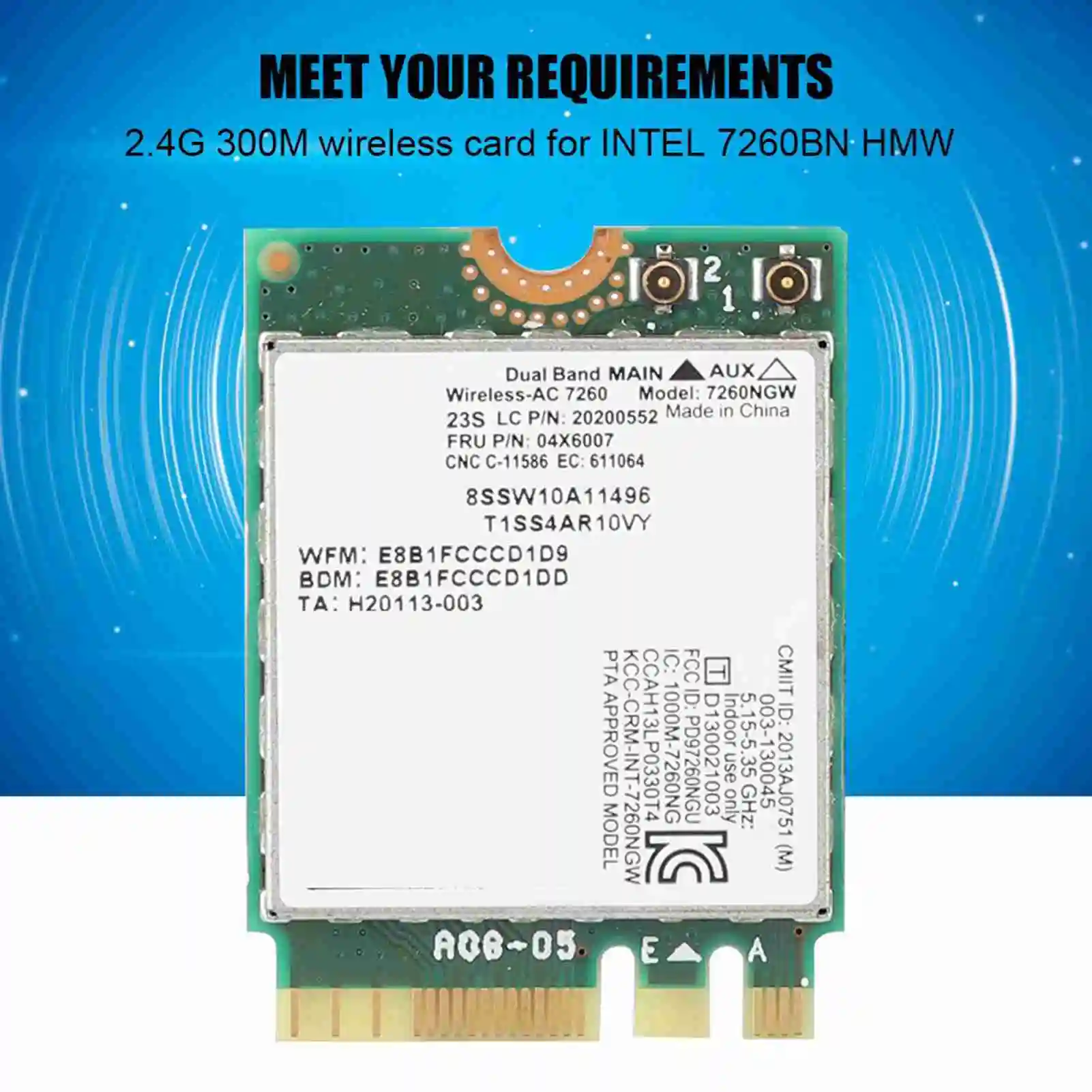 Network card for intel Dual Frequency Wireless Network Card for Intel 7260 AC 867Mbps Special for Lenovo /ThinkPad Network card - 3