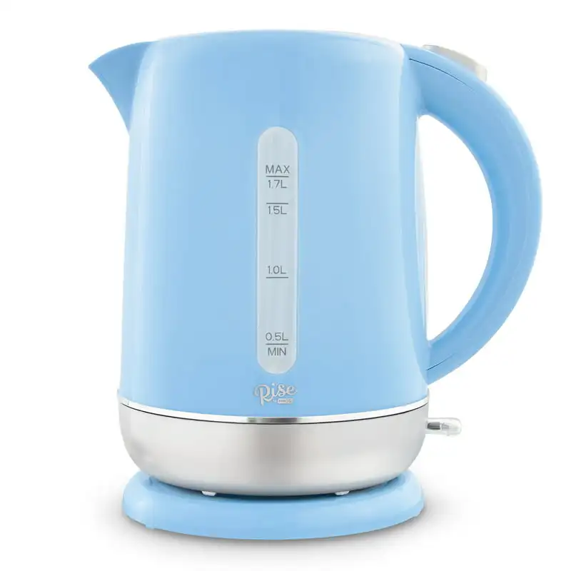 

1.7 Liter Electric Kettle + Water Heater with Rapid Boil, Cordless Carafe + Auto Shut off for Coffee, Tea, Espresso & More - Blu