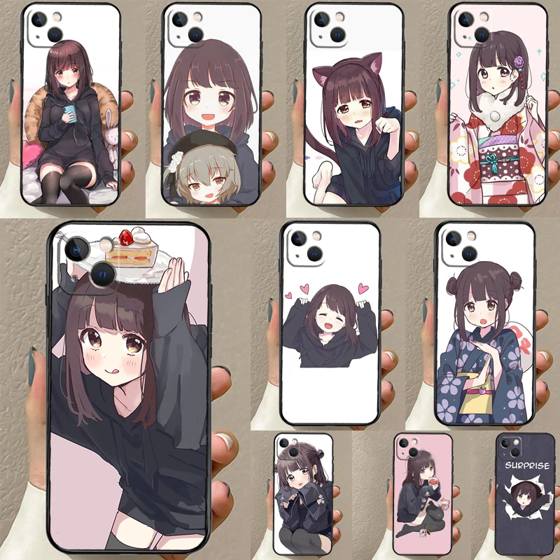 Menhera chan anime girl cute Phone Case Candy Color for iPhone 6 7 8 11 12  13 s mini pro X XS XR MAX Plus - AliExpress