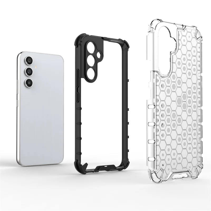 Enhanced Shockproof Clear Phone Case with Silicone Back Cover