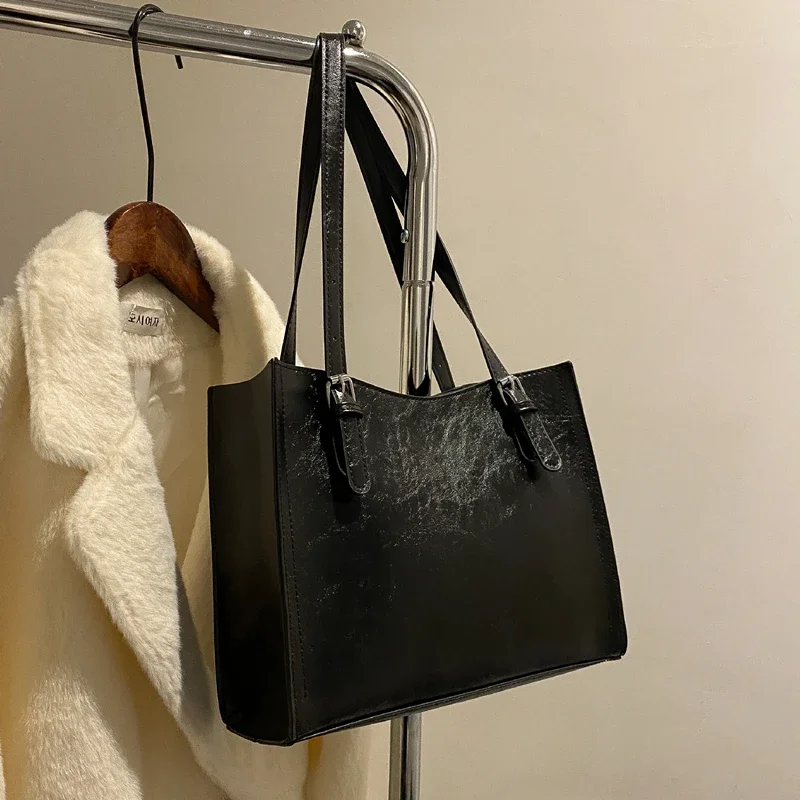 

Женская вместительная сумка-тоут через плечо, в стиле ретро