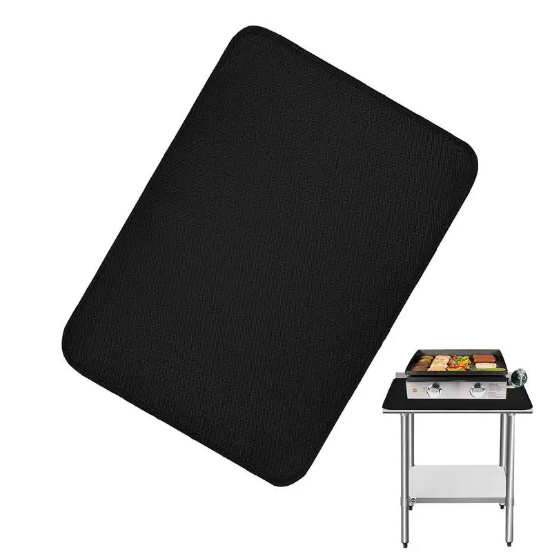 

Grill Pad Barbeque Pad For Grill Waterproof Heat Resistant Cooking Mats Square BBQ Floor Mats For Garden Lawn Decking Patio