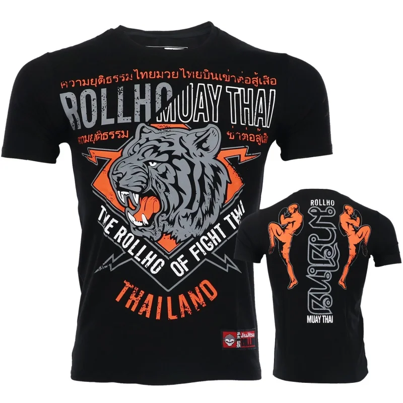 

MMA Tiger Short Sleeve Fight Sports T-shirt Comprehensive Fighting Training Fitness Sanda Muay Thai Fight Racing Suit