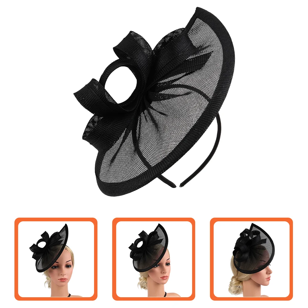 

Cocktail Party Hat Retro Decor Hair Bride Fascinator Hairpin Tea Hats for Women Abs Headdress Supplies