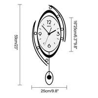 Modern Minimalist Clock Design Nordic Silent Circular Pendulum Hanging Wall Clock Living Room Decoration - Image 6