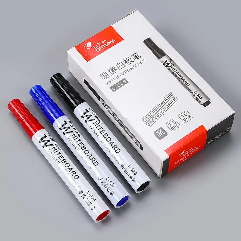 тушь для ресниц jeanmishel one volume hypnotic eyes dark blue 14 мл 10pcs Whiteboard Marker Set,2.0mm Nib,Black Blue Red High-Volume Ink,Office Teaching Pen,Clear Handwriting & Easy Erasure L-528