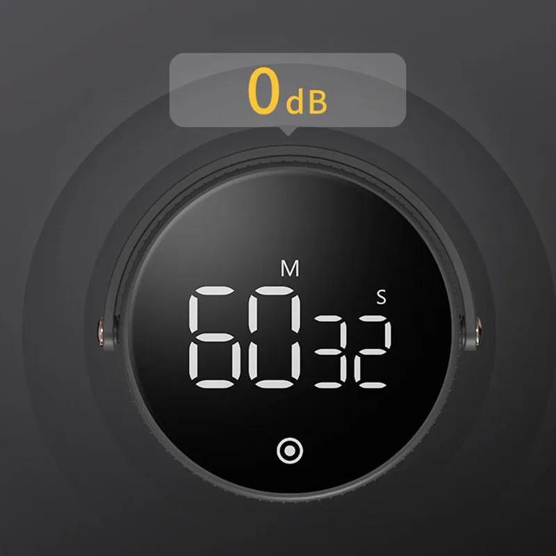 Timer de cozinha digital youpin temporizador de contagem regressiva  magnética com 3 níveis de volume ovo com grande scree led com suporte para