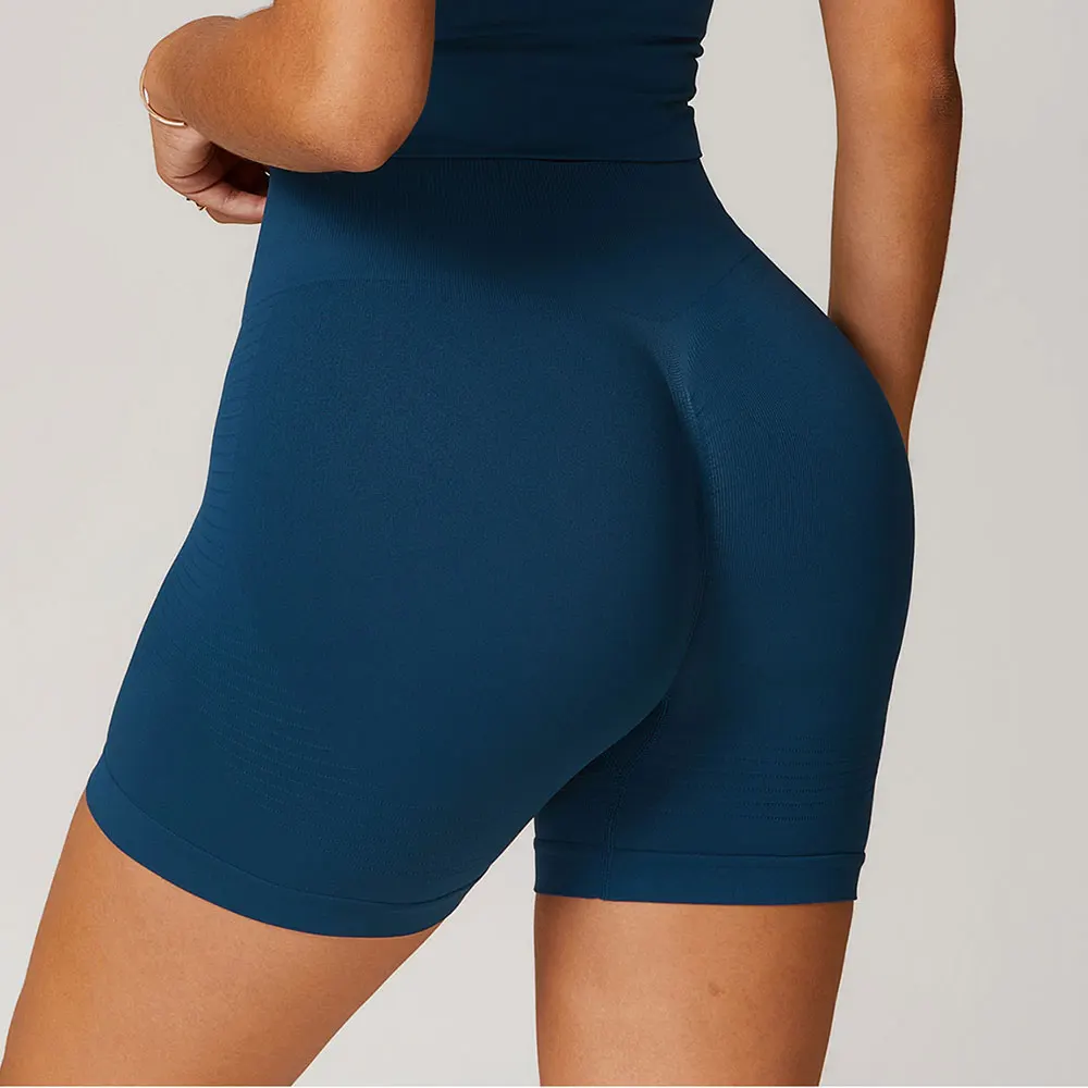 Seamless Yoga Shorts Women High Waist Workout Shorts Fitness Yoga Lift Butt Fitness Ladies Gym Running Short Pants Tights