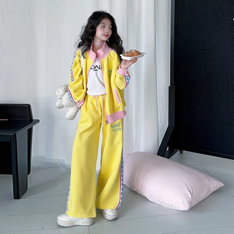 Teen Girls Sweatshirt Set Spring Autumn Kids Clothes Fashion