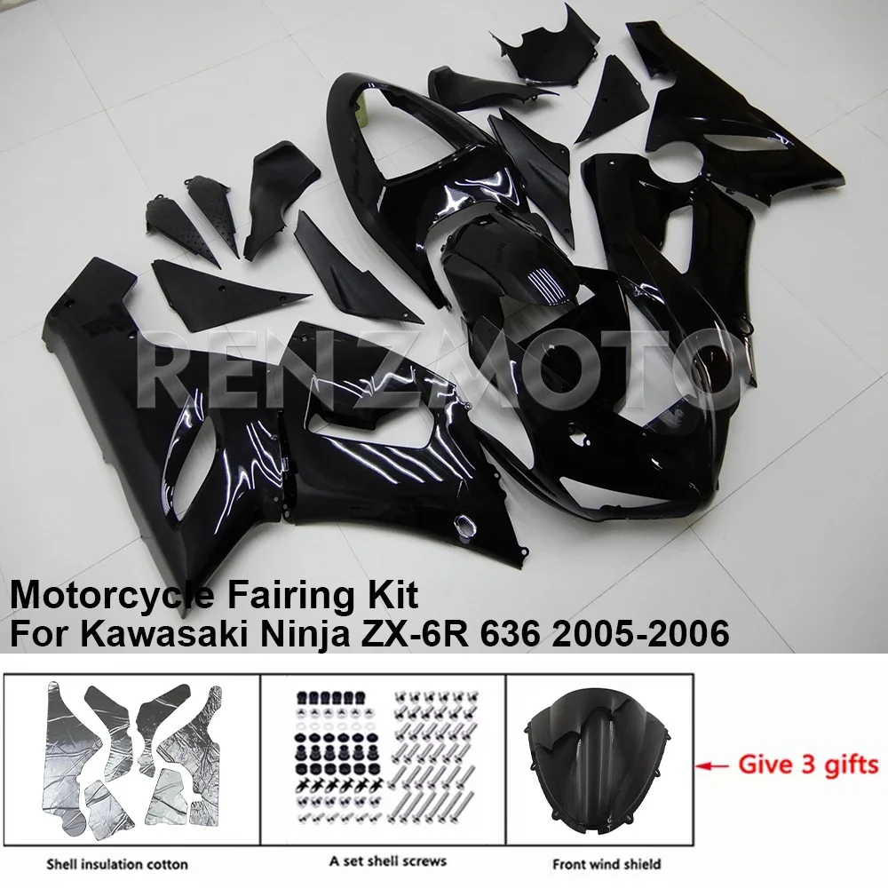 

Обтекатель для Kawasaki Ninja ZX-6R 636 2005-06, комплект для мотоцикла, декоративная пластиковая защитная пластина, аксессуары, оболочка