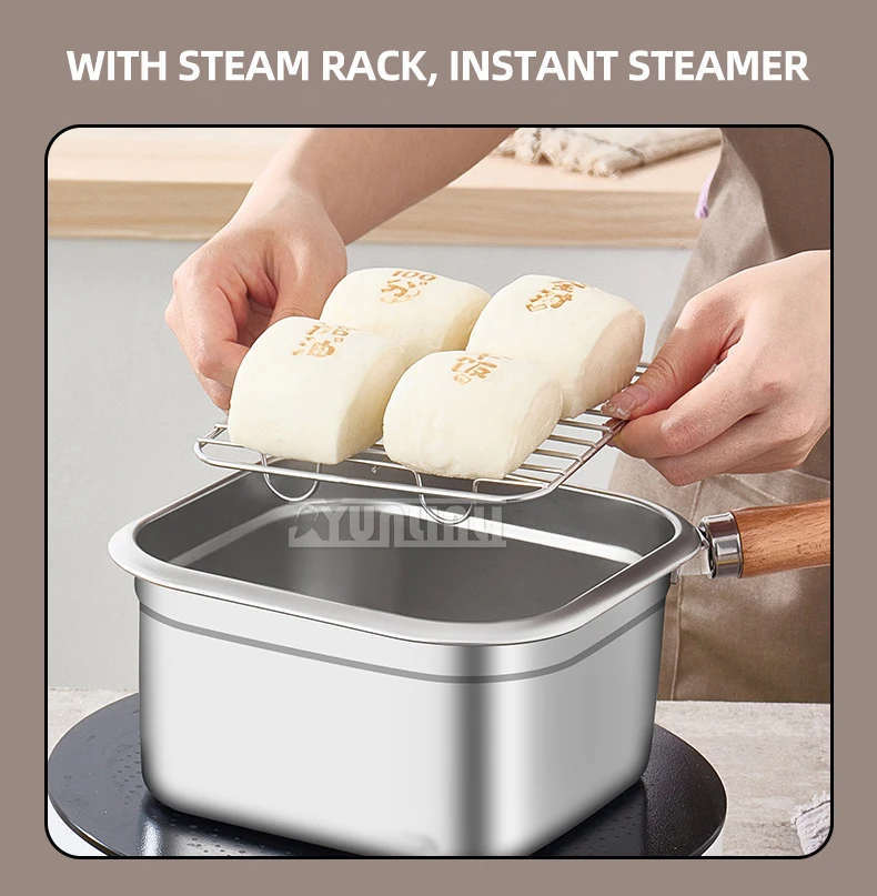 Description Picture 5 of itemGas Electric Frying Cooking Pot Stainless Steel Fryer Pan Outdoor Portable Preservation Box 2500ML Deep Fryer Steamer