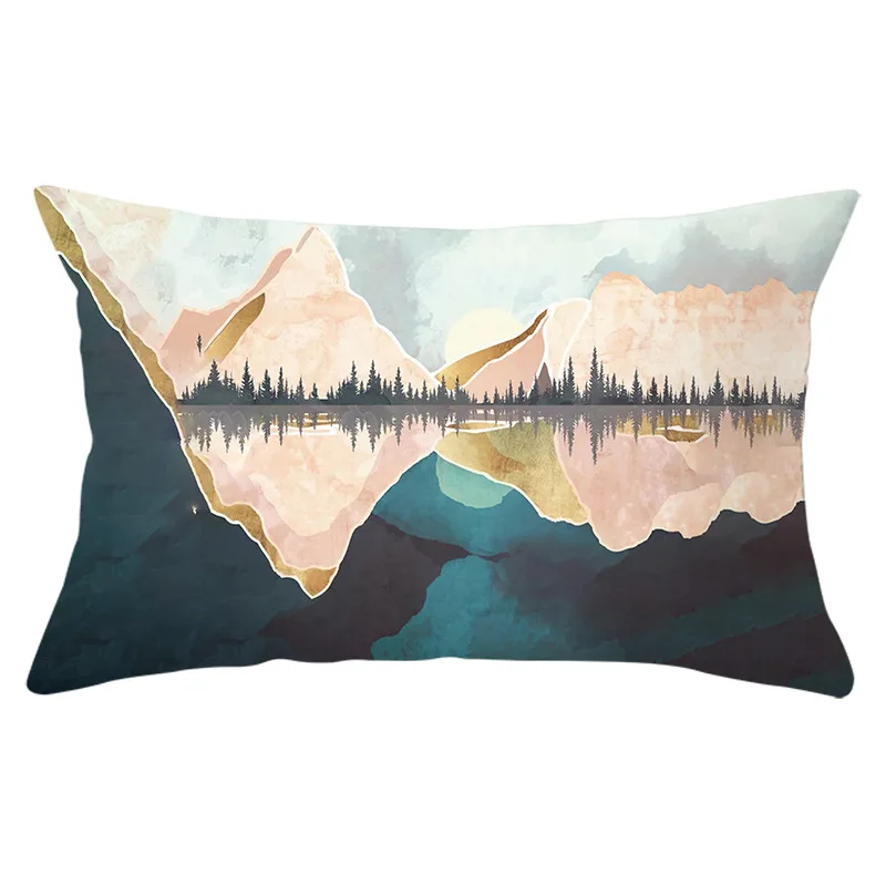 30x50cm Sun Mountain Landscape Pillowcase Decorative Sofa Cushion Case Bed Pillow Cover Home Decor Gift Car Cushion Cover 