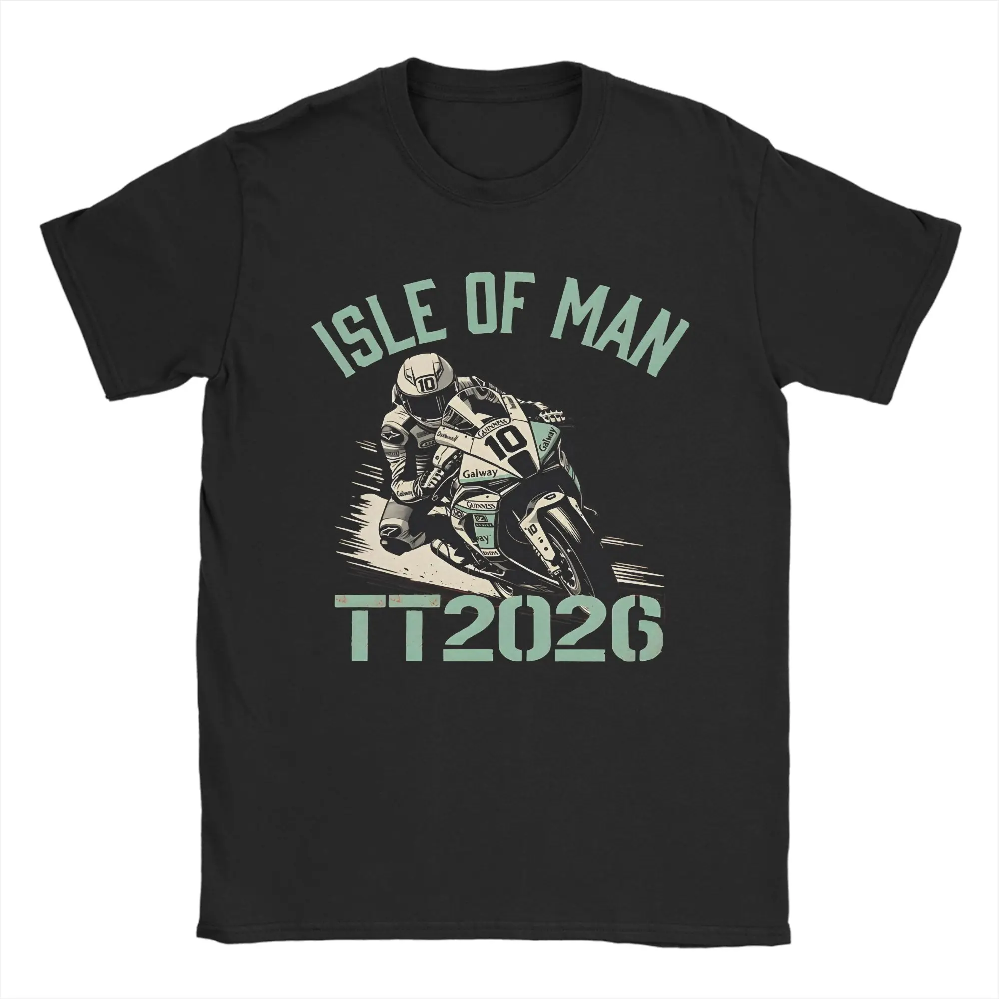 Motorrad Sport Isle of Man TT Rennen T-Shirt Herren Vintage T-Shirts Sommer O-Ausschnitt Harajuku Tees Design Übergroße Kleidung